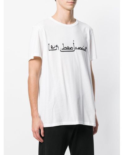 Les Benjamins Cotton Arabic Print T-shirt in White for Men - Lyst