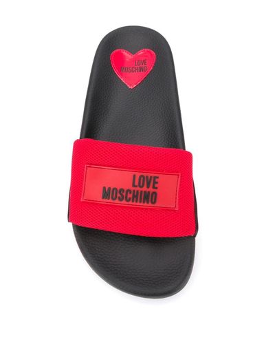 moschino slides red