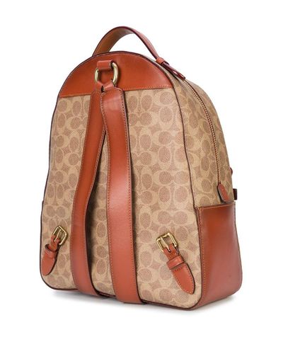 COACH Signature Canvas Campus Backpack in Brown - Lyst