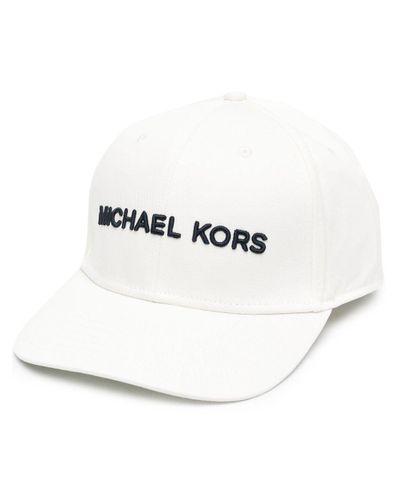 Michael Kors Cotton Embroidered Logo Cap in White for Men | Lyst