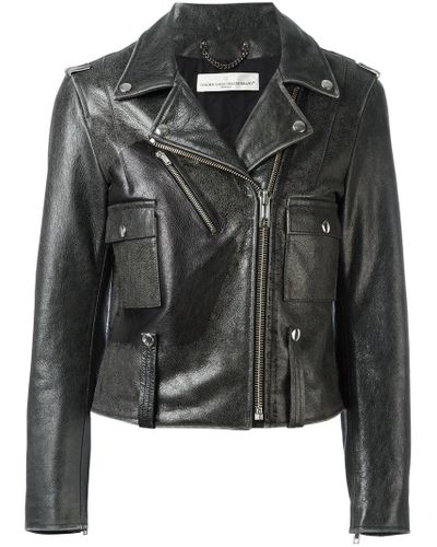 Golden Goose Leather 'chiodo' Biker Jacket in Black | Lyst