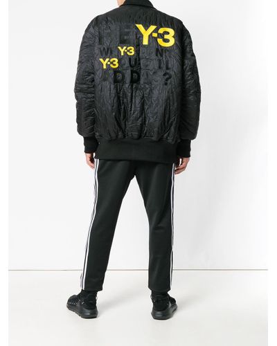 Y-3 Wool Y3 Adidas X Yohji Yamamoto Rear Logo Bomber Jacket in Black for  Men - Lyst