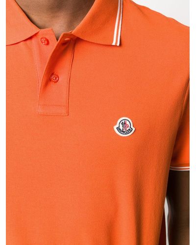 moncler orange polo