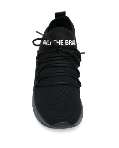 DIESEL Kant Only The Brave High-top Sneakers in het Zwart voor heren - Lyst