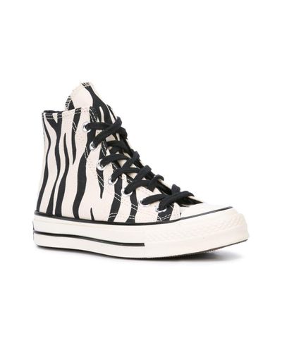 Zapatillas altas con estampado de cebra Converse de hombre de color Blanco  | Lyst