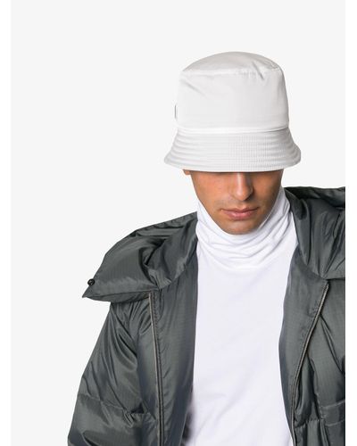 white bucket hat prada