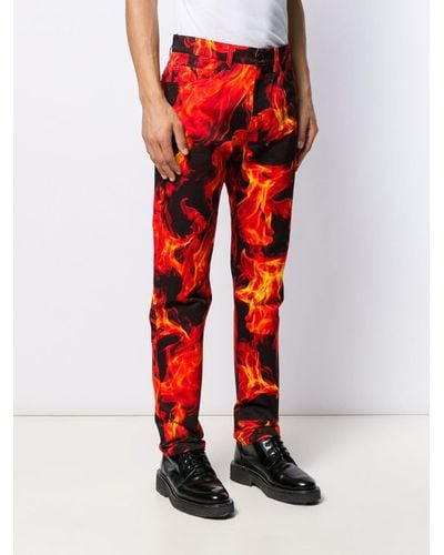 red flame jeans