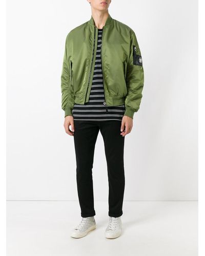 versace green bomber jacket