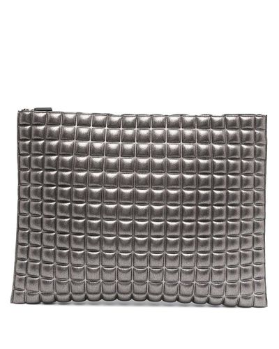 NO KA 'OI Synthetic Textured Clutch Bag in Silver (Metallic) - Lyst