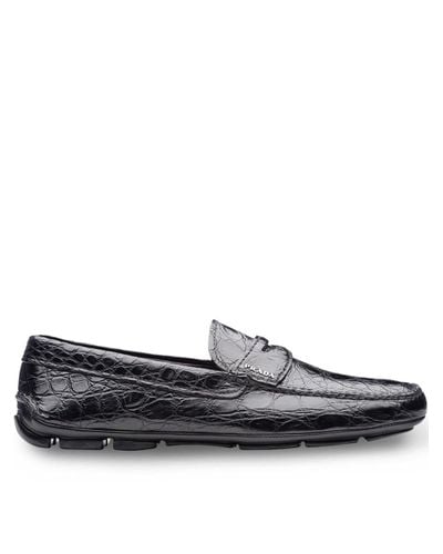 Prada crocodile on sale loafers