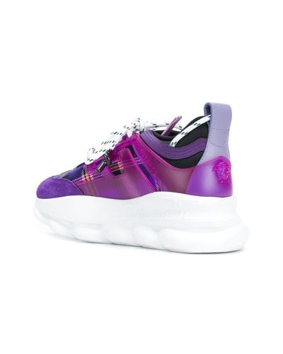 Zapatillas con cordones Versace de Lana de color Morado | Lyst