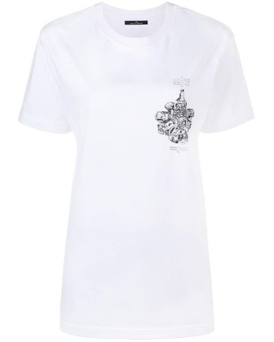 ROKH Cotton Mechanical Print T-shirt in White - Lyst