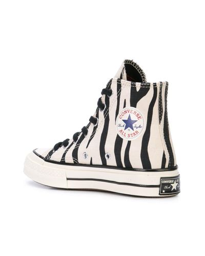 Zapatillas altas con estampado de cebra Converse de hombre de color Blanco  | Lyst