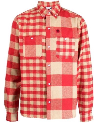 ICECREAM Logo Print Checked Flannel Shirt in Red for Men | Lyst UK