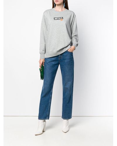 Sudadera Just Do It Nike de Algodón de color Gris | Lyst