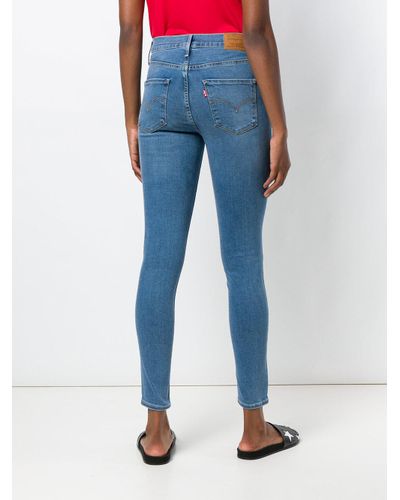 Levi's Denim 702 High Rise Skinny Jeans in Blue | Lyst