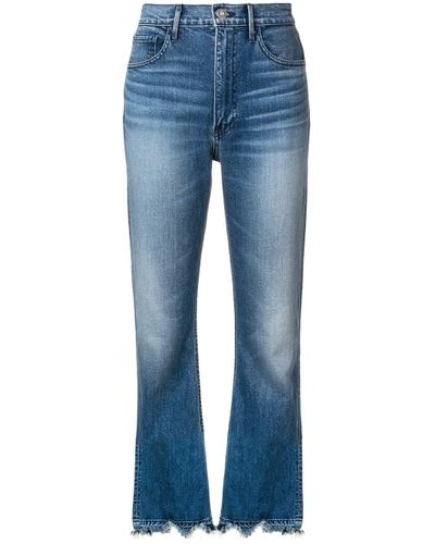 3x1 Denim Empire Crop Bell Jeans in Blue - Lyst