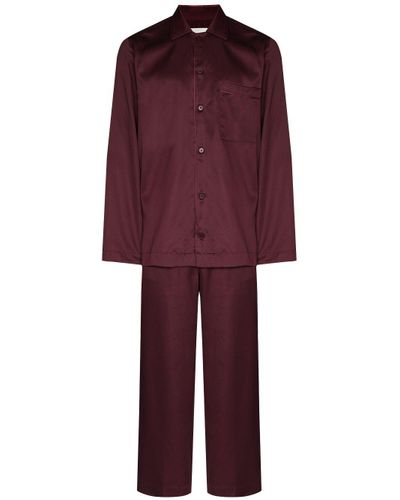CDLP Synthetic Button-up Two-piece Pajama Set in Purple for Men - Lyst