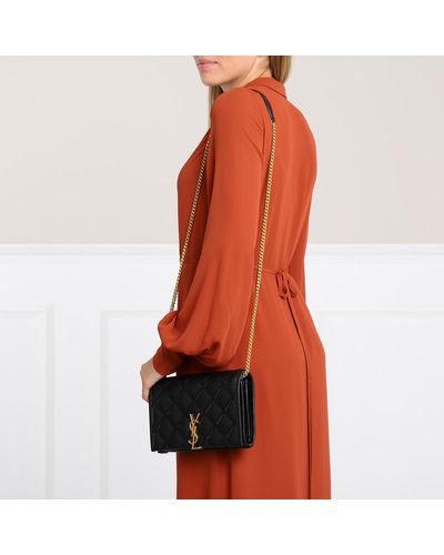 becky chain wallet in quilted lambskin