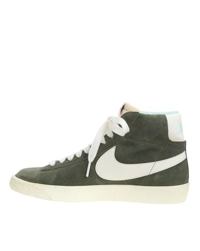 J.Crew Women's Nike Suede Blazer Mid Vintage Sneakers - Green