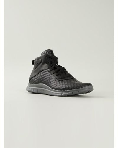 Nike Free Hypervenom Mid Sneakers in Black for Men | Lyst