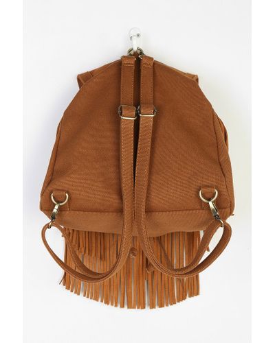suede fringe backpack