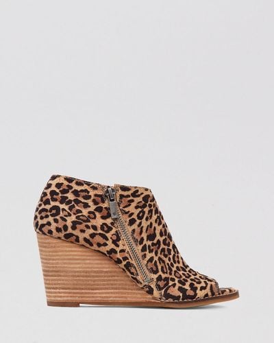 Peep Toe Wedge Booties Jaspah 