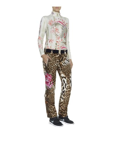 leopard ski pants