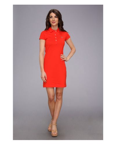 lacoste dress red