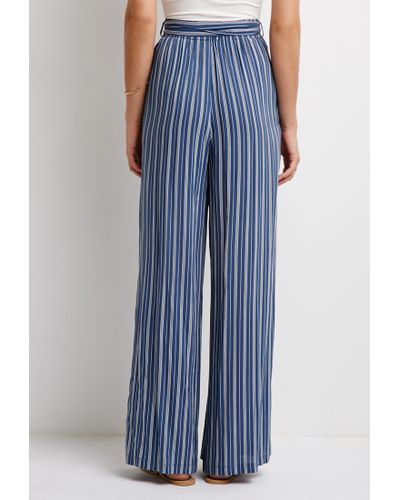 blue and white striped pants forever 21