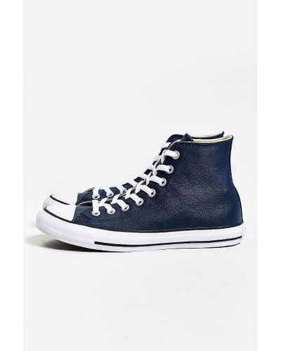 Converse Chuck Taylor All Star Leather High-top Sneaker in Navy (Blue) for  Men - Lyst