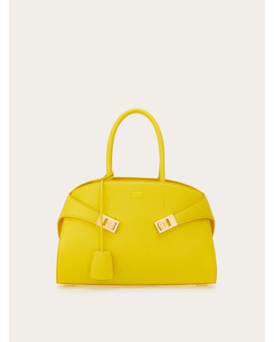 Ferragamo Damen Hug Handtasche (S) - Gelb