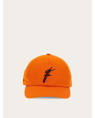 Ferragamo Baseball cap with logo - Orange