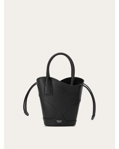 Ferragamo Tote Bag With Cut-out Detailing (s) - Black