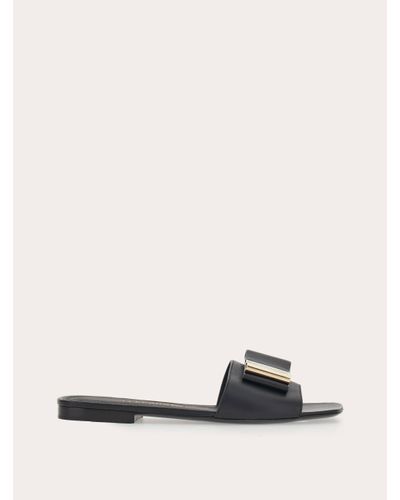 Ferragamo Slides Doble-lazo - White