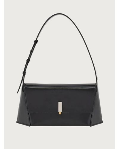 Ferragamo Geometric Shoulder Bag (m) - Black