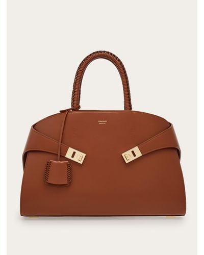 Ferragamo Hug Handbag (M) - Brown