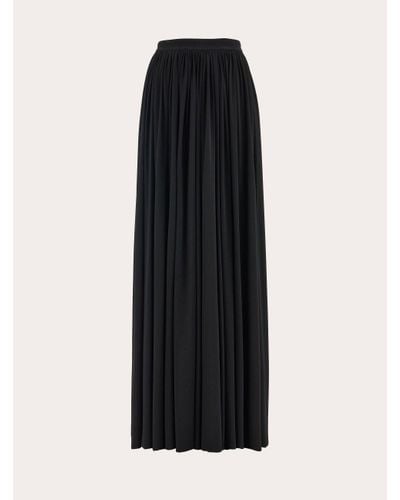 Ferragamo Longline Draped Skirt - Black