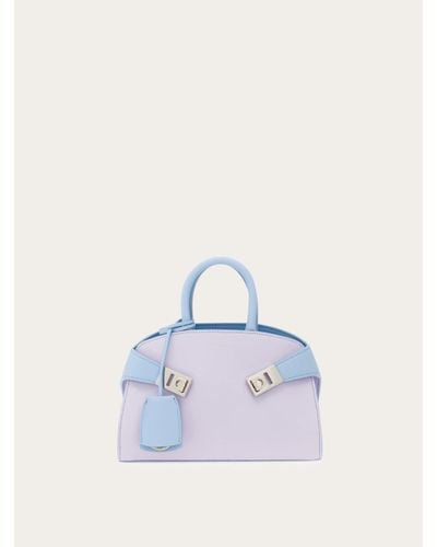 Ferragamo Donna Mini Bag Hug Bicolor - Blu