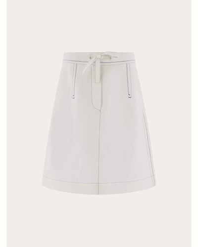 Ferragamo Drawstring Skirt - White