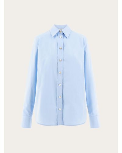 Ferragamo Popeline Shirt - Blue