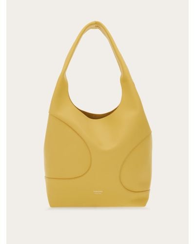 Ferragamo Hobo bag with cut-out detailing - Jaune