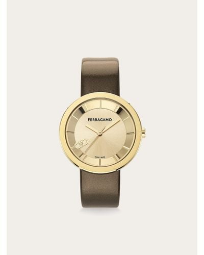 Ferragamo Women Curve Watch - Metallic