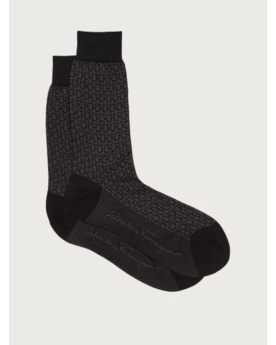 Ferragamo Gancini Jacquard Socks - Black