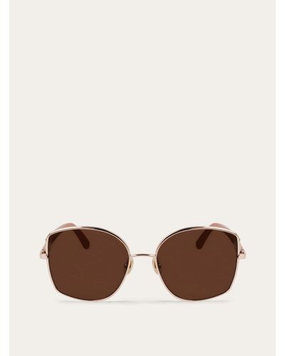 Ferragamo Sunglasses Rose/Gradient Nude - Brown