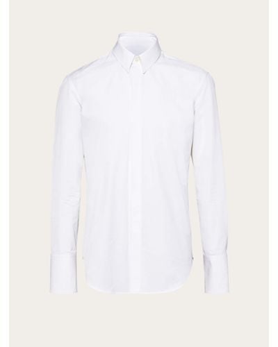 Ferragamo Long Sleeved Sports Shirt - White