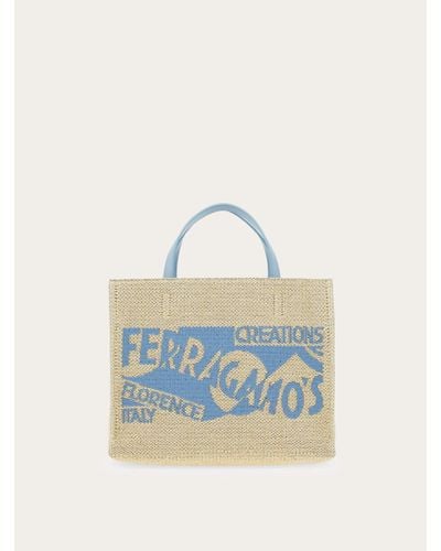Ferragamo Tote Bag With Logo (s) - Blue