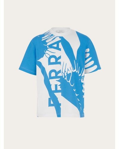 Ferragamo Venus Print T-Shirt - Blue