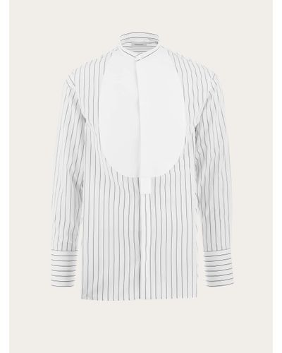 Ferragamo Tuxedo Shirt - White