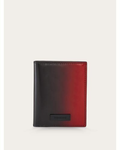 Ferragamo Dual tone credit card holder - Rouge